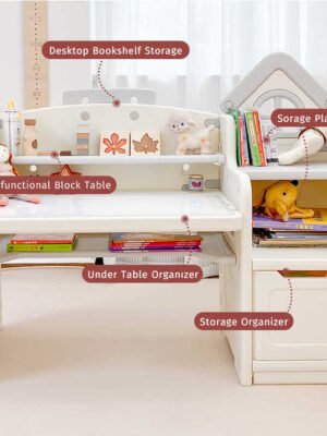 MIGO BEAR Kids Plastic Study Desk Set