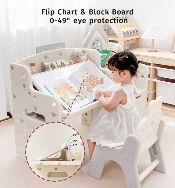 MIGO BEAR Kids Foldable Desk Chair Set